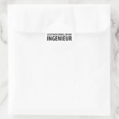 Ich bin Ingenieur Icon Runder Aufkleber (Tasche)