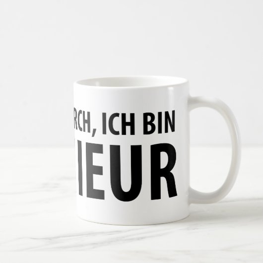 Ich bin Ingenieur Ikone Kaffeetasse (Rechts)