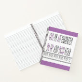 Ich bin Ingenieur in vollem Gang Notizblock (Innenseite)