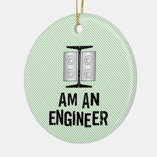 Ich bin Ingenieur Keramik Ornament (Links)