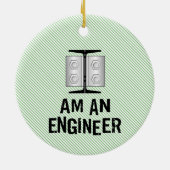 Ich bin Ingenieur Keramik Ornament (Hinten)