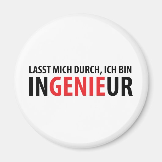 Ich bin Ingenieur Magnet (Vorne)