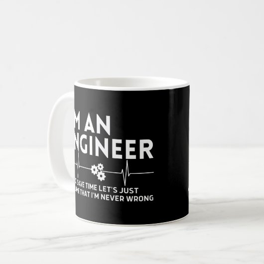 Ich bin Ingenieur, um Zeit retten lasse nur annehm Kaffeetasse (Vorderseite Links)