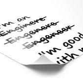 Ich bin Ingenieur und ich bin gut in Mathe Fotodruck (Ecke)