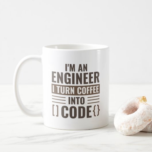 Ich bin Ingenieur und mache Kaffee in Code Kaffeetasse (Mit Donut)