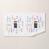 Ich bin inspirierend, positiv, religiös, Christlic Badhandtuch Set (Handtuch)