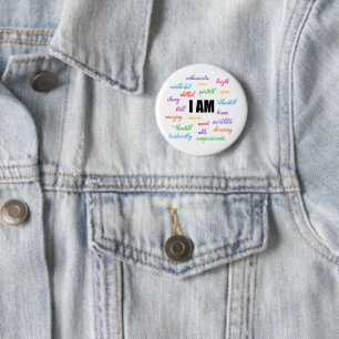 Ich bin inspirierend, positiv, religiös, Christlic Button