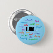 Ich bin inspirierend, positiv, religiös, Christlic Button (Vorne & Hinten)