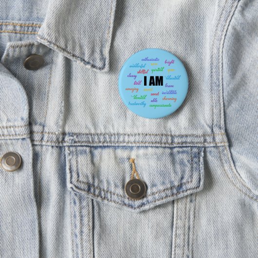 Ich bin inspirierend, positiv, religiös, Christlic Button (Beispiel)