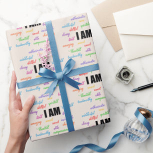 Ich bin inspirierend, positiv, religiös, Christlic Geschenkpapier