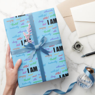 Ich bin inspirierend, positiv, religiös, Christlic Geschenkpapier