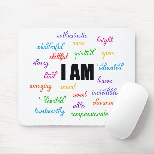 Ich bin inspirierend, positiv, religiös, Christlic Mousepad (Mit Mouse)