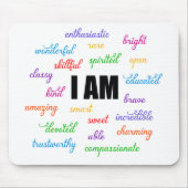 Ich bin inspirierend, positiv, religiös, Christlic Mousepad (Vorne)