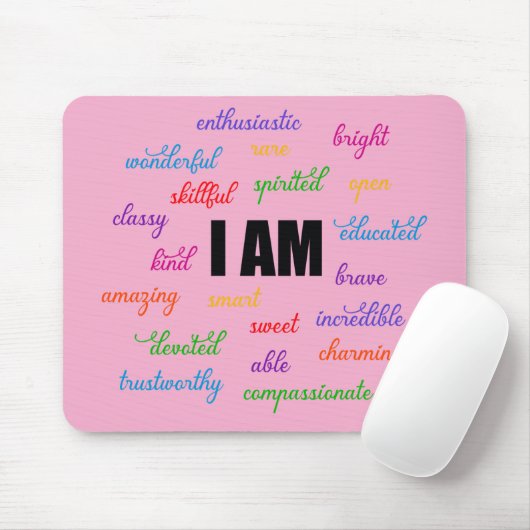 Ich bin inspirierend, positiv, religiös, Christlic Mousepad (Mit Mouse)