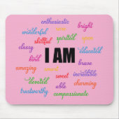 Ich bin inspirierend, positiv, religiös, Christlic Mousepad (Vorne)