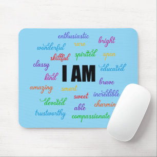 Ich bin inspirierend, positiv, religiös, Christlic Mousepad