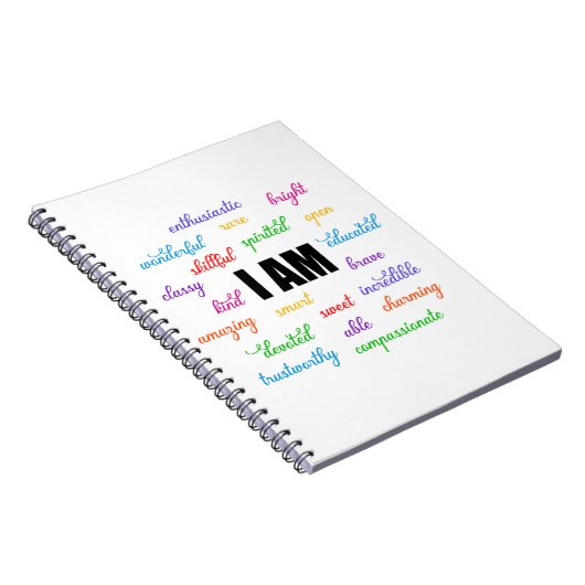 Ich bin inspirierend, positiv, religiös, Christlic Notizblock (Rechte Seite)