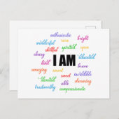 Ich bin inspirierend, positiv, religiös, Christlic Postkarte (Vorne/Hinten)