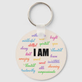 Ich bin inspirierend, positiv, religiös, Christlic Schlüsselanhänger (Rückseite)