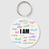 Ich bin inspirierend, positiv, religiös, Christlic Schlüsselanhänger (Vorderseite)