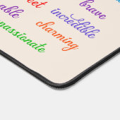 Ich bin inspirierend, positiv, religiös, Christlic Schreibtischunterlage (Ecke)