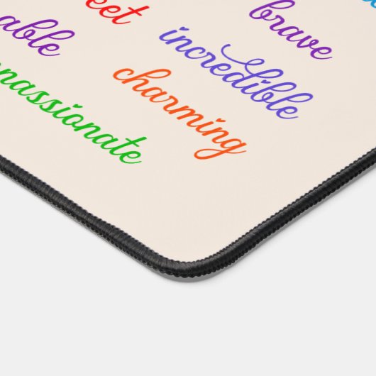 Ich bin inspirierend, positiv, religiös, Christlic Schreibtischunterlage (Ecke)