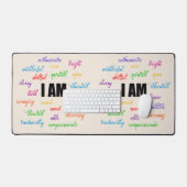 Ich bin inspirierend, positiv, religiös, Christlic Schreibtischunterlage (Tastatur & Maus)