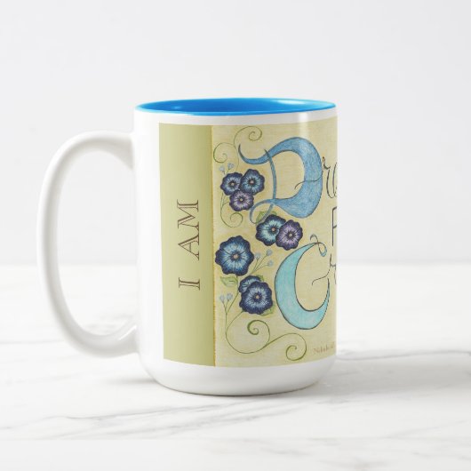 Ich bin Inspiriert - Dream Focus erstellen Kaffee- Zweifarbige Tasse (Links)