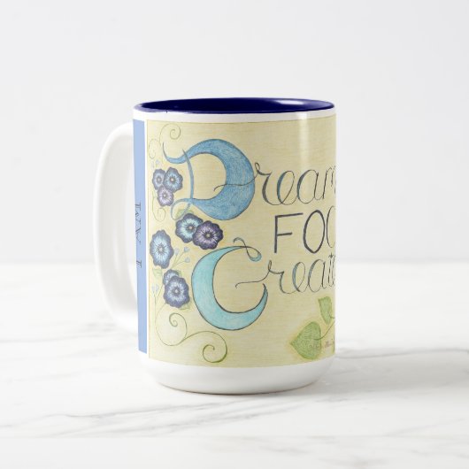 Ich bin Inspiriert - Dream Focus erstellen Kaffee- Zweifarbige Tasse (Vorderseite Links)