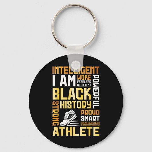 Ich bin Intelligent Black History Strong Schlüsselanhänger (Vorderseite)