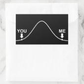 Ich bin intelligent rechteckiger aufkleber (Tasche)