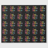 Ich bin intelligenter als du lustig Retro-Design  Geschenkpapier (Flach)