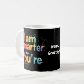 Ich bin intelligenter als du lustig Retro-Design  Kaffeetasse (Vorderseite Links)