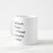Ich bin intelligentes lustiges und ein großer kaffeetasse (Vorderseite Links)