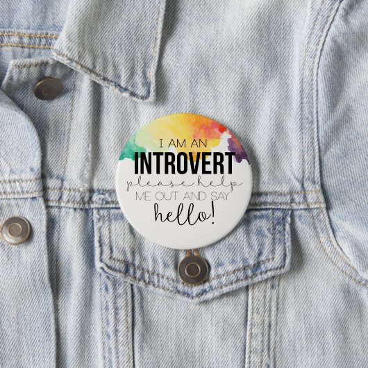 Ich bin introvert! button (Beispiel)