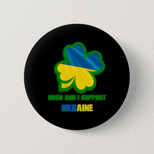 Ich bin Ire und unterstütze die Ukraine Button (Vorderseite)