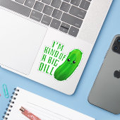 Ich bin irgendwie ein Big Dill Niedlich Feinschmec Aufkleber (Laptop mit iPhone)