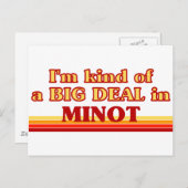 Ich bin irgendwie ein großer Deal in Minot Postkarte (Vorne/Hinten)