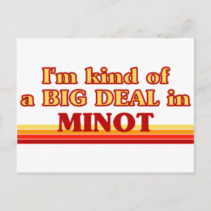 Ich bin irgendwie ein großer Deal in Minot Postkarte