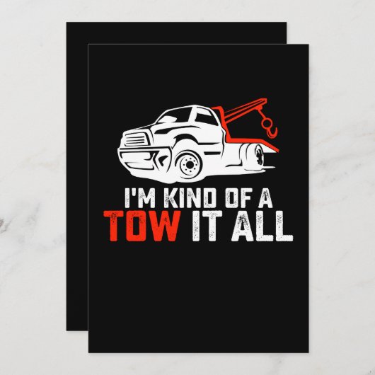 Ich bin irgendwie ein Schleppwagen, der alle zwei Einladung (Vorne/Hinten)