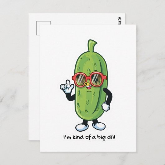 Ich bin irgendwie eine große Krankheit | Gurken mi Postkarte (Vorne/Hinten)