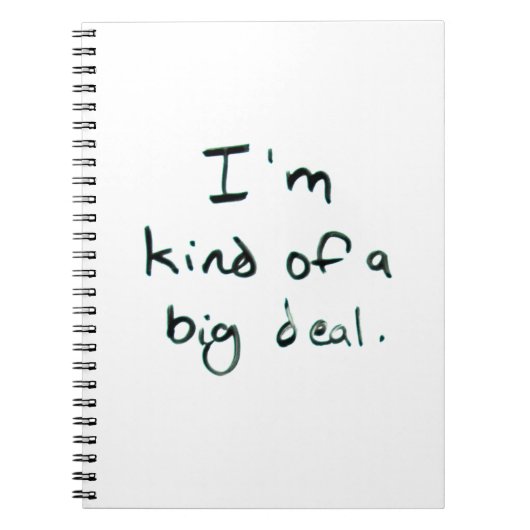 Ich bin irgendwie eine große Sache | Minimale Hand Notizblock (Vorderseite)