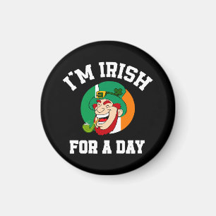 Ich bin Irisch für einen Tag St. Patricks Day-Klee Magnet
