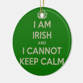 Ich bin irisch und ich kann ruhiges lustiges Witz Keramikornament (Links)