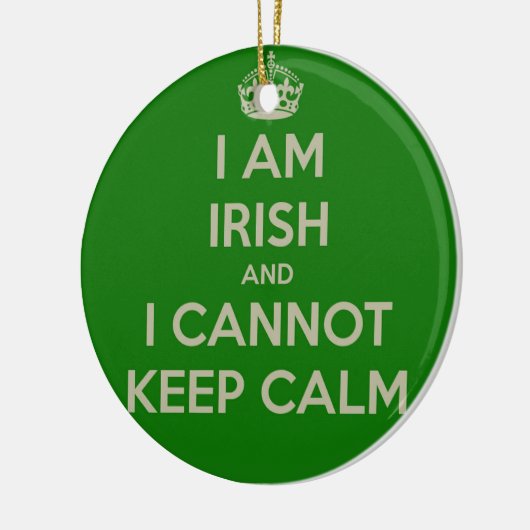 Ich bin irisch und ich kann ruhiges lustiges Witz Keramikornament (Links)