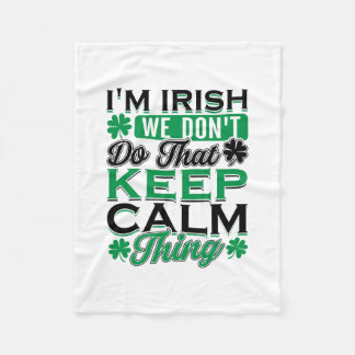 Ich bin irisch, wir tun das nicht Behaltend ruhige Fleecedecke