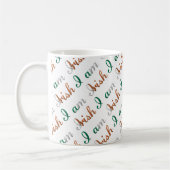 Ich bin irisches Country Pride Typografy Pattern Kaffeetasse (Links)