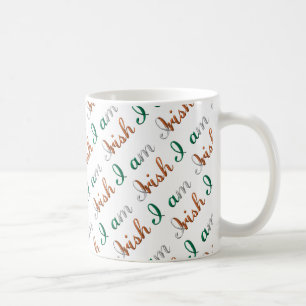 Ich bin irisches Country Pride Typografy Pattern Kaffeetasse