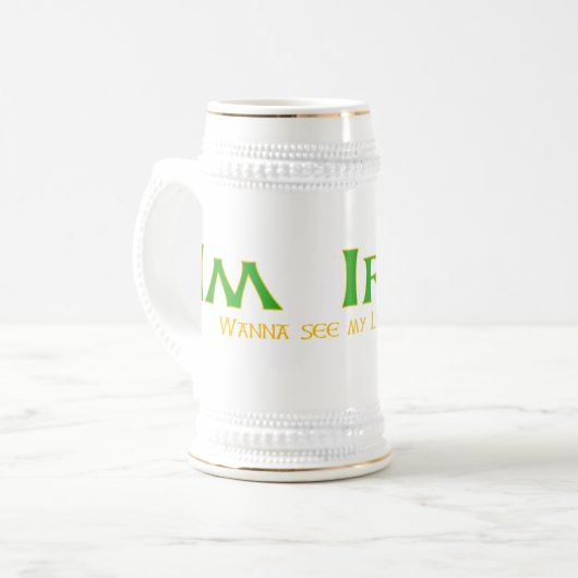 Ich bin Irish Beer Steins Bierglas (Vorderseite Links)
