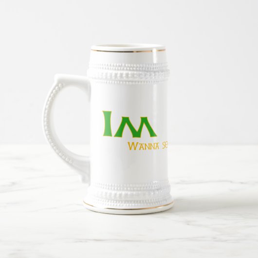 Ich bin Irish Beer Steins Bierglas (Links)